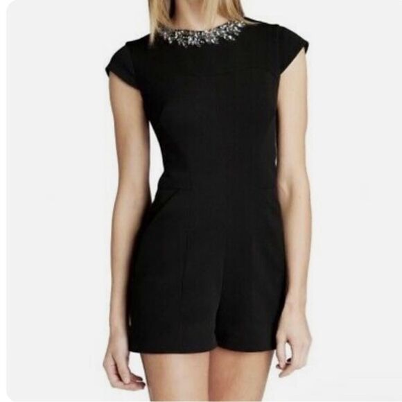 Ted Baker Evelin Embellished Neck Romper, Size 0-2 - Picture 3 of 11